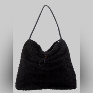 Black Staud Felix Faux Sherpa Tote
